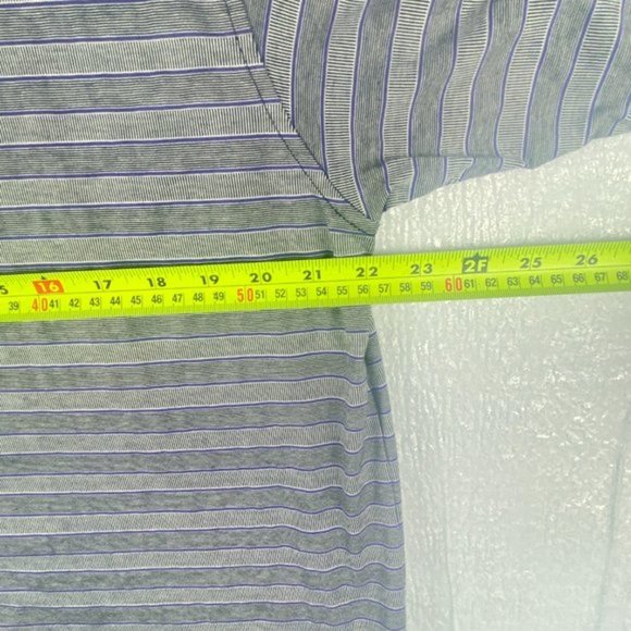 Peter Millar Polo Shirt Mens M Golf Gray Striped Rattle Snake Point Golf Club - Picture 7 of 9